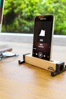 Biterse Dekoratif Ses Arttırıcı Ahşap Telefon ve Tablet Standı - 1 ADET