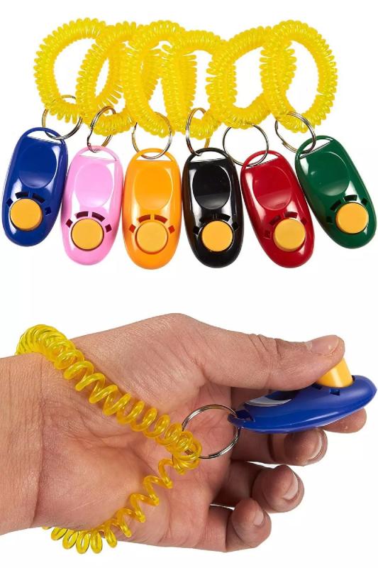 1 Adet Evcil Hayvan Eğitim Düğmesi Taşınabilir Ses Düğmesi Pet Training Clicker