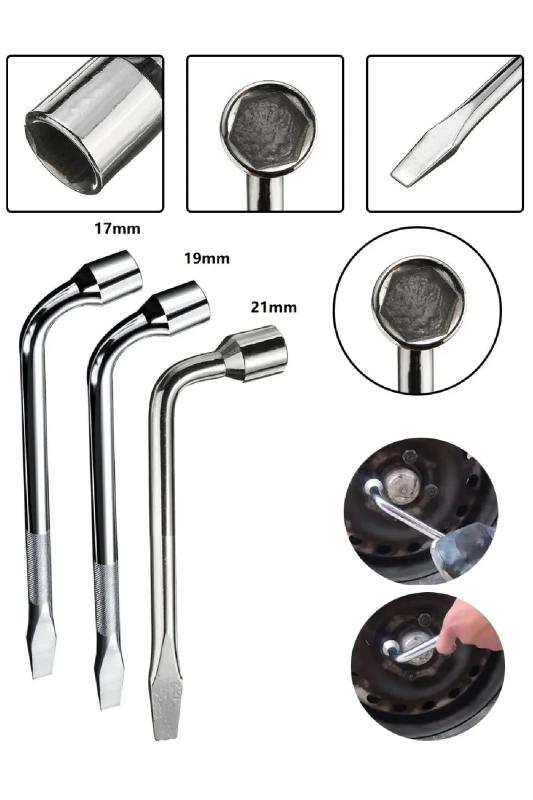 17 mm L Tipi Bijon Altıgen Bijon Anahtarı L Bijon Düz Tornavida Uçlu