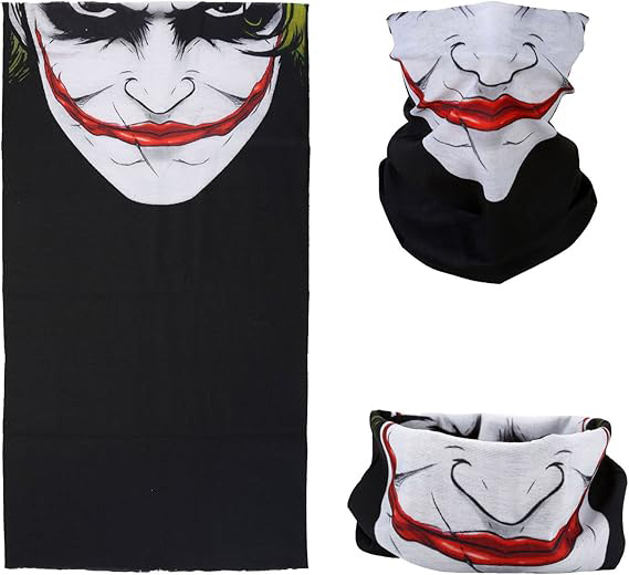 Joker Desenli Çok Amaçlı Buff – Yüz, Boyun Maskesi ve Bandana No 5