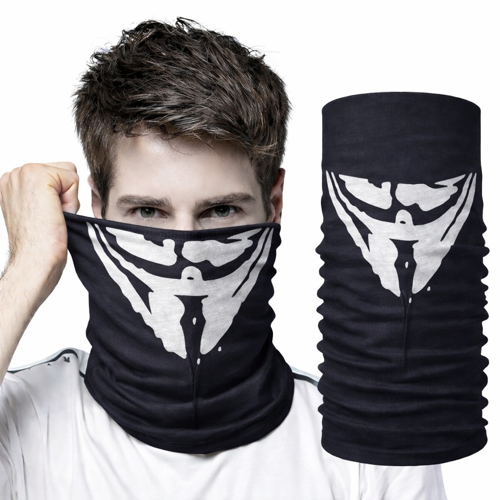 Vendetta Maskesi Desenli Çok Amaçlı Buff – Yüz, Boyun Maskesi ve Bandana No 4