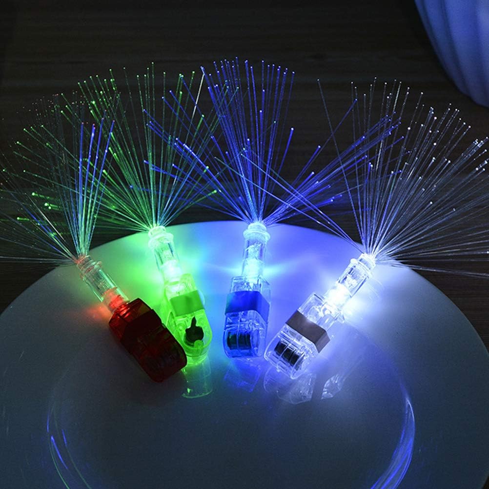 Led Işıklı Renkli Püsküllü Parmak Işığı 4 Adet
