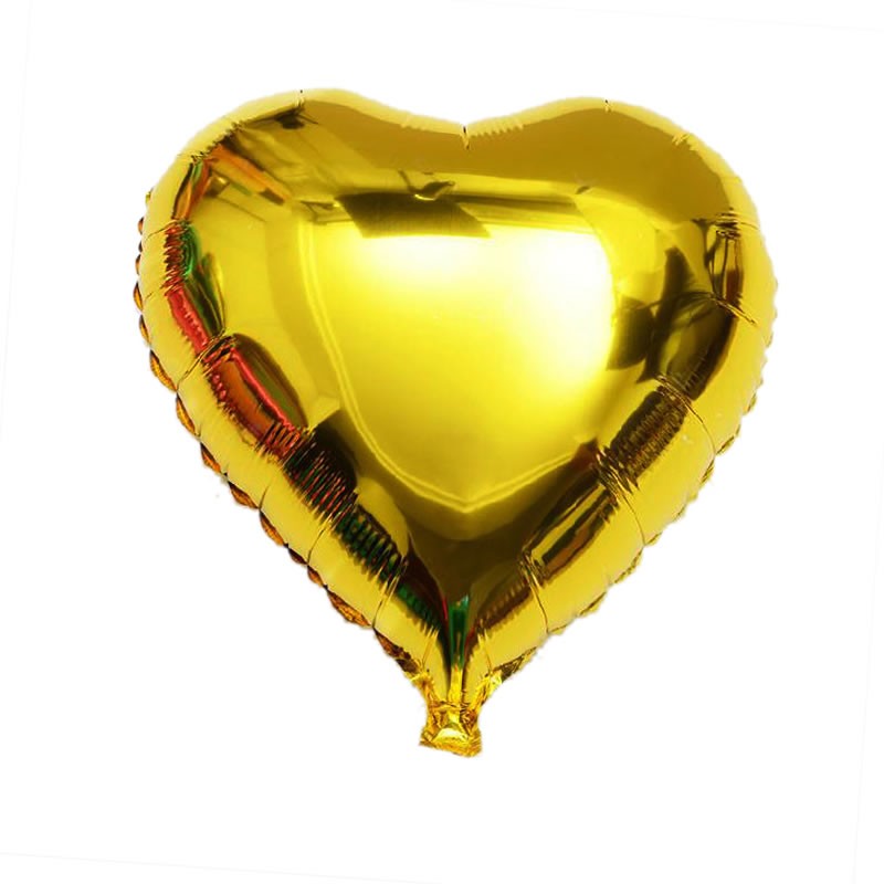 Kalp Folyo Balon Sarı 60 cm 24 inç