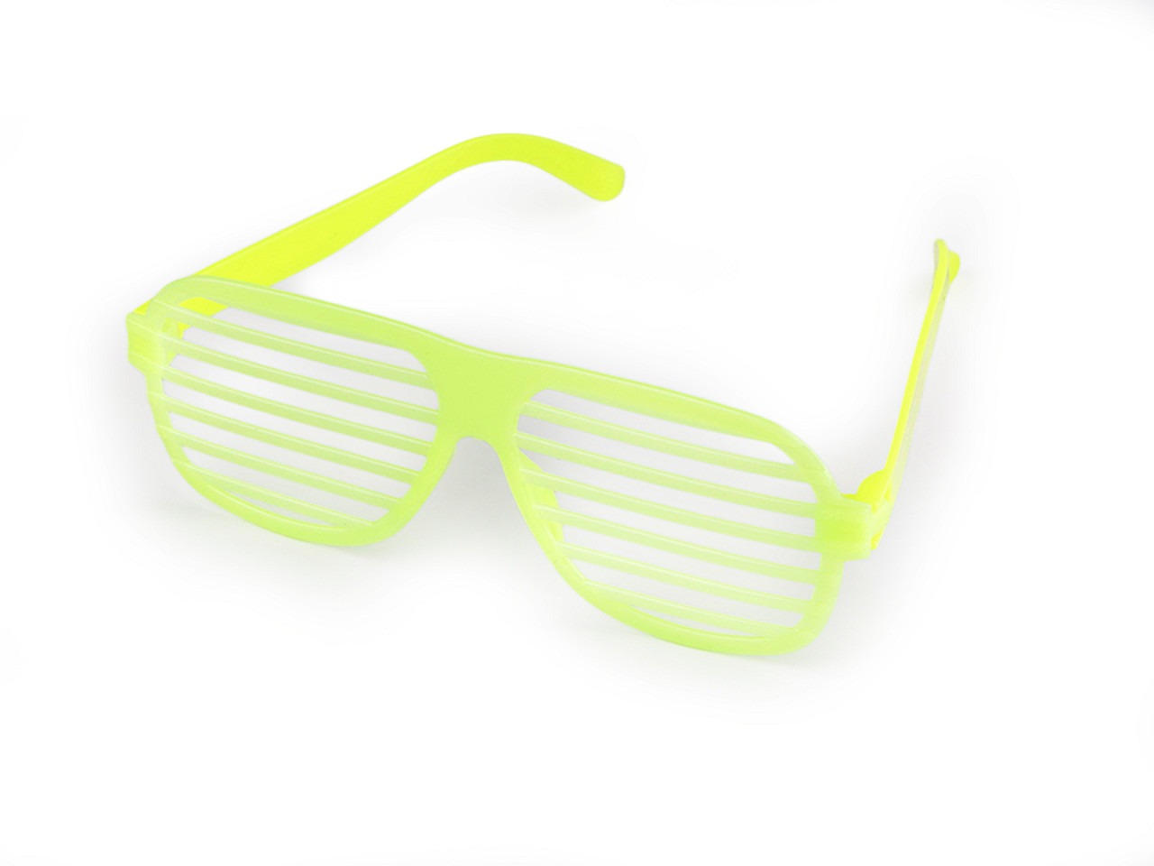 Retro Neon Fosforlu Panjur Gözlük - 12 Adet