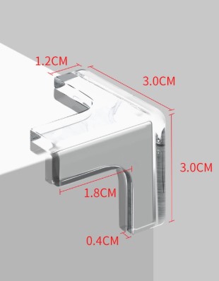 8’li Set Silikon Şeffaf Masa Kenarı Koruma Aparatı