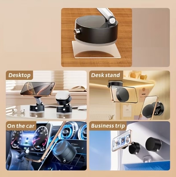 Mıknatıslı Katlanabilir Telefon Tutucu Torpido ve Cam Uyumlu