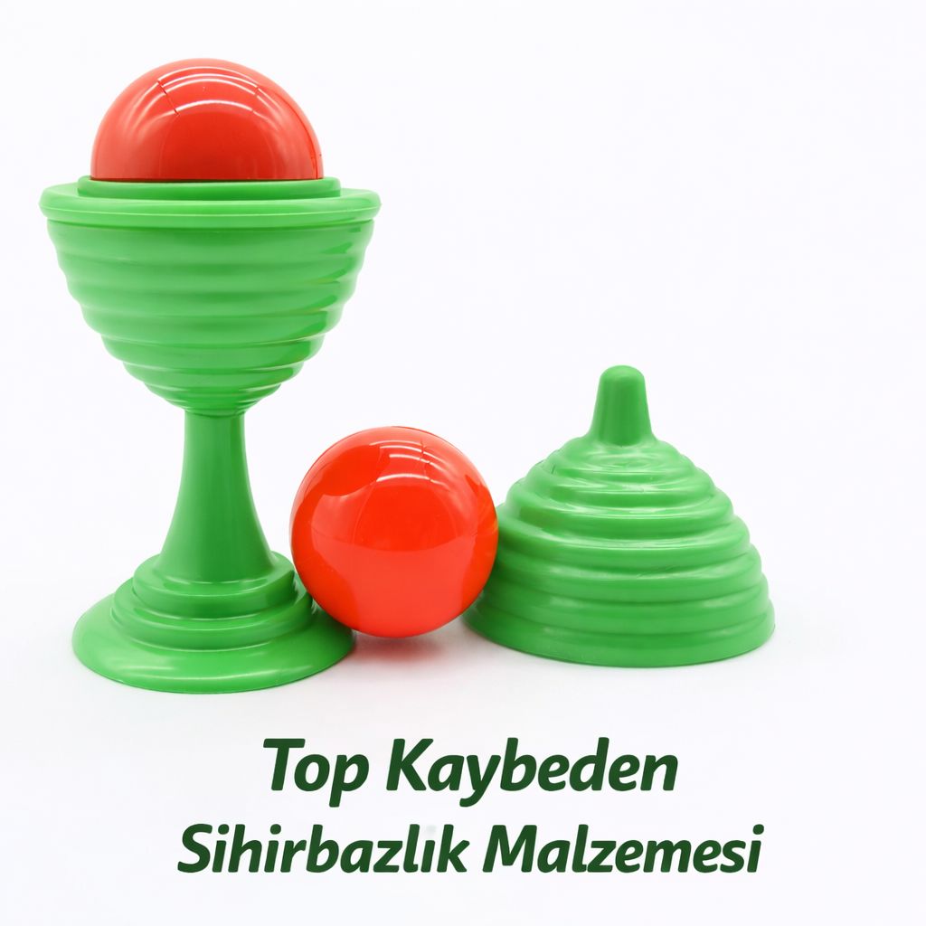 Yeşil Renk Sihirli Kupa Top Kaybetme Oyunu - 7 cm