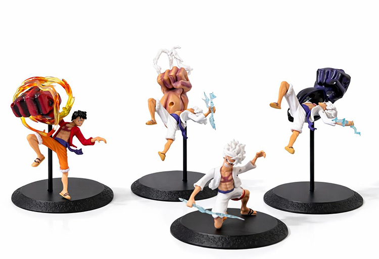 Anime One Piece Luffy Figürü 4’lü Set