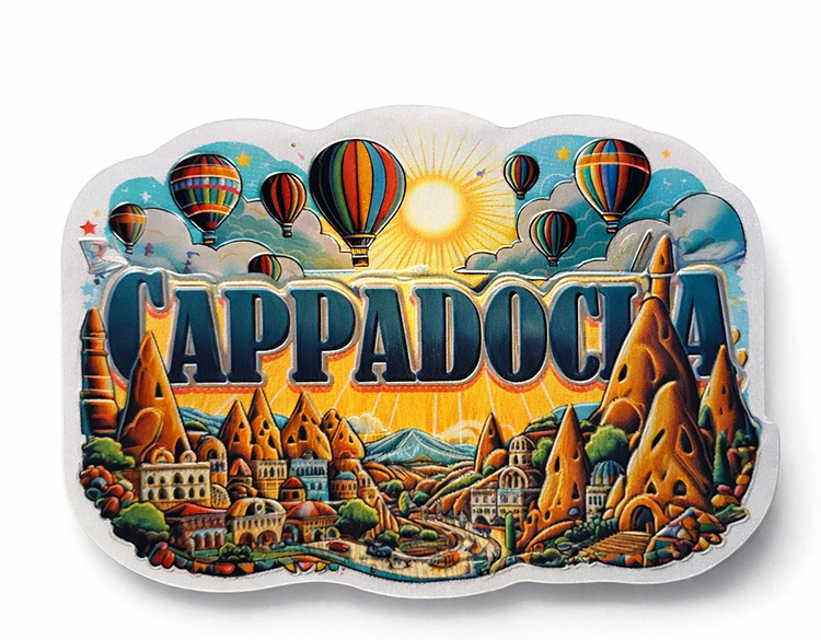 Kapadokya Temalı Silikon Buzdolabı Magneti Model 1