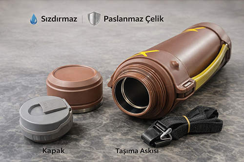 1600 ml Çift Katmanlı Vakumlu Paslanmaz Çelik Termos