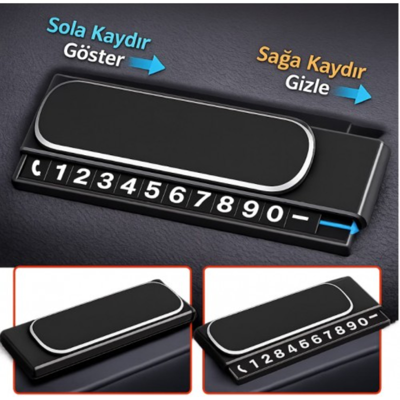 Araç İçi Numaratör - Kayar Kapaklı - Fosforlu Torpido Üstü