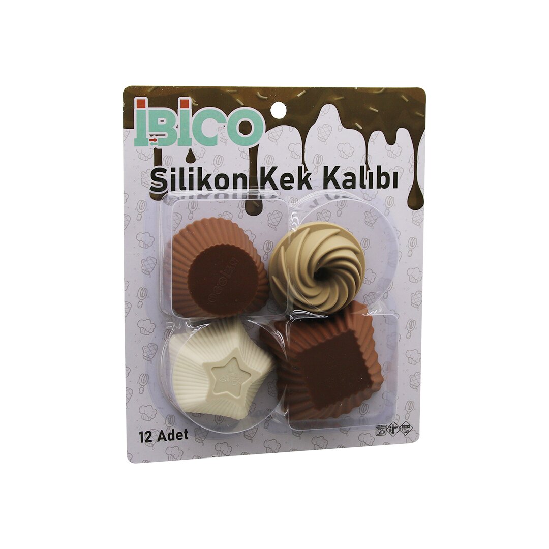Muffin Kek Kalıbı Seti - 12’li Paket - Karışık Şekilli Set