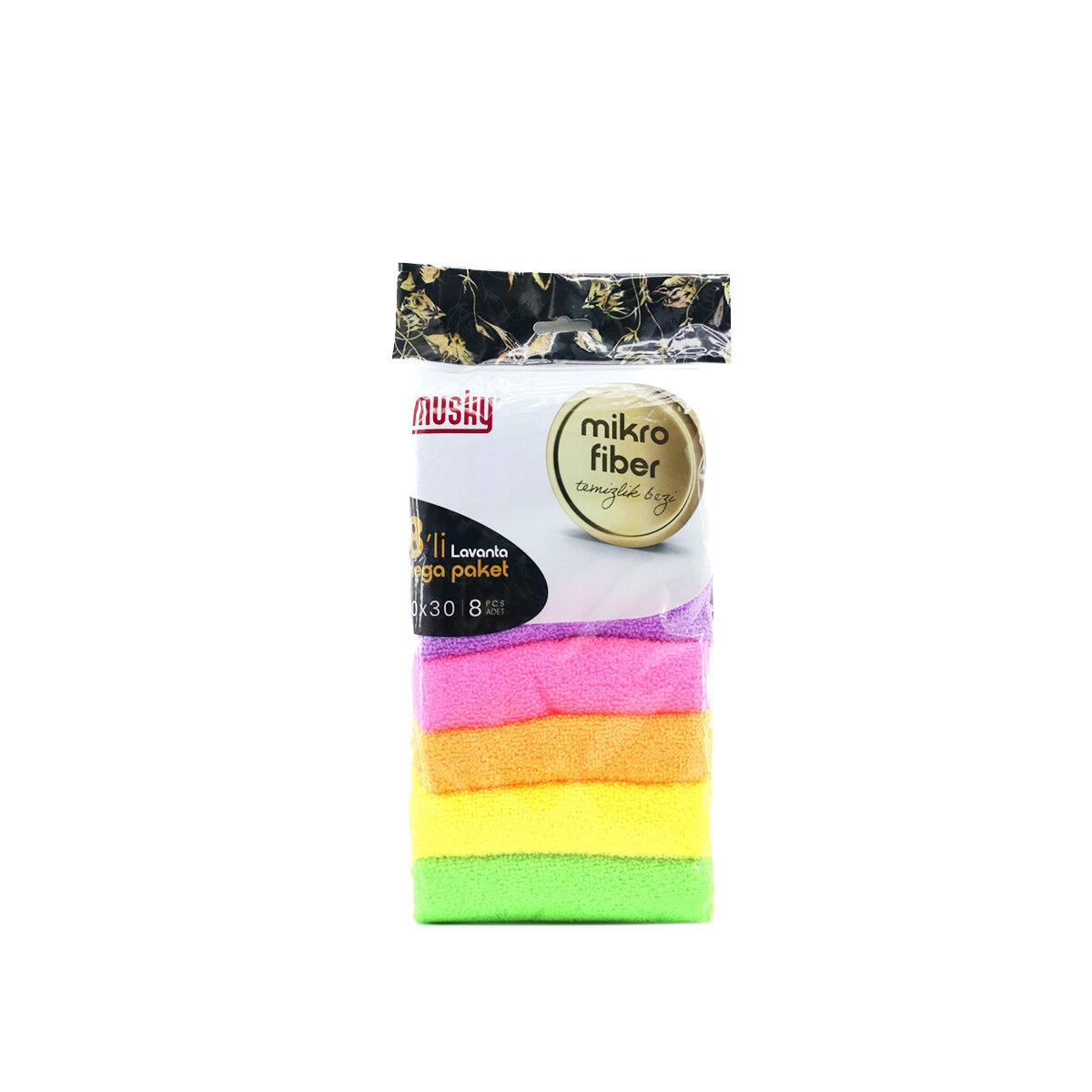 8’li Mikrofiber Temizlik Bezi Seti - Renkli - Leke Bırakmaz