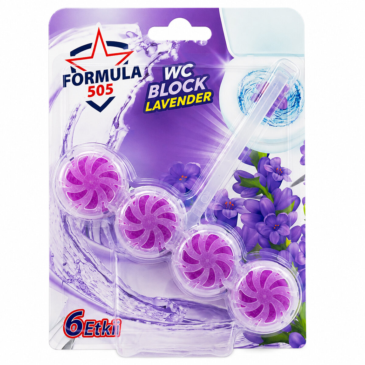 4’lü WC Blok - Lavanta Kokulu - 2 Adet - 6 Etkili - 200 gr