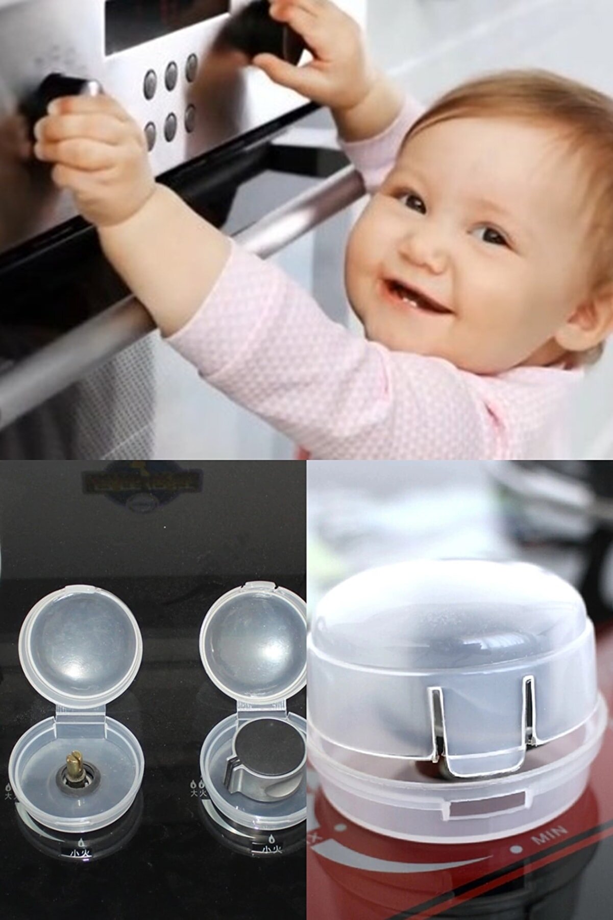 Biterse Bebek ve Çocuk Koruyucu Ocak Fırın Gaz Düğmesi Kilidi 2li