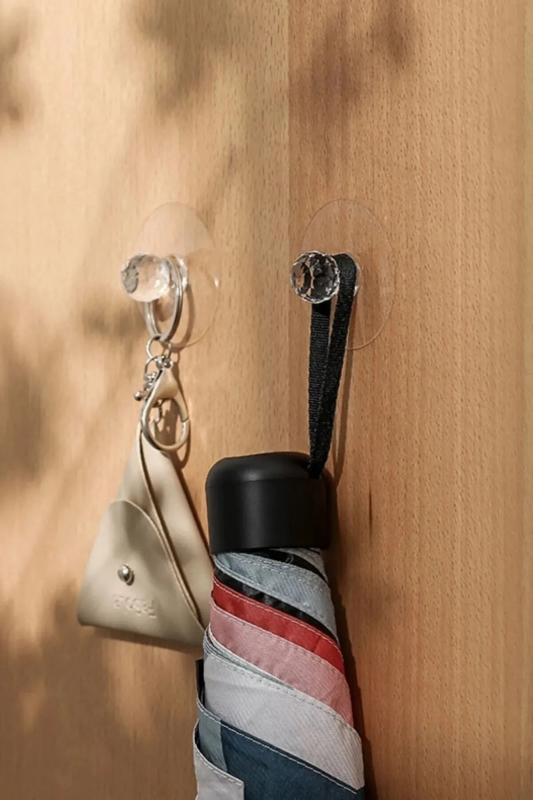 2 Adet Kristal Kendiliğinden Güçlü Yapışkanlı Kulp Askısı Tutma Kolu