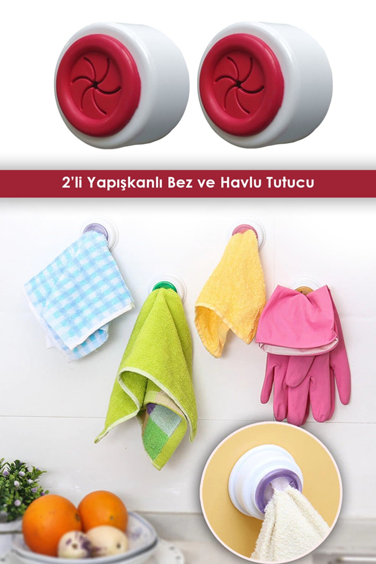 2 Adet Pratik Havlu Tutucu Havlu Askısı Banyo Havlu Askısı Mutfak Havluluğu