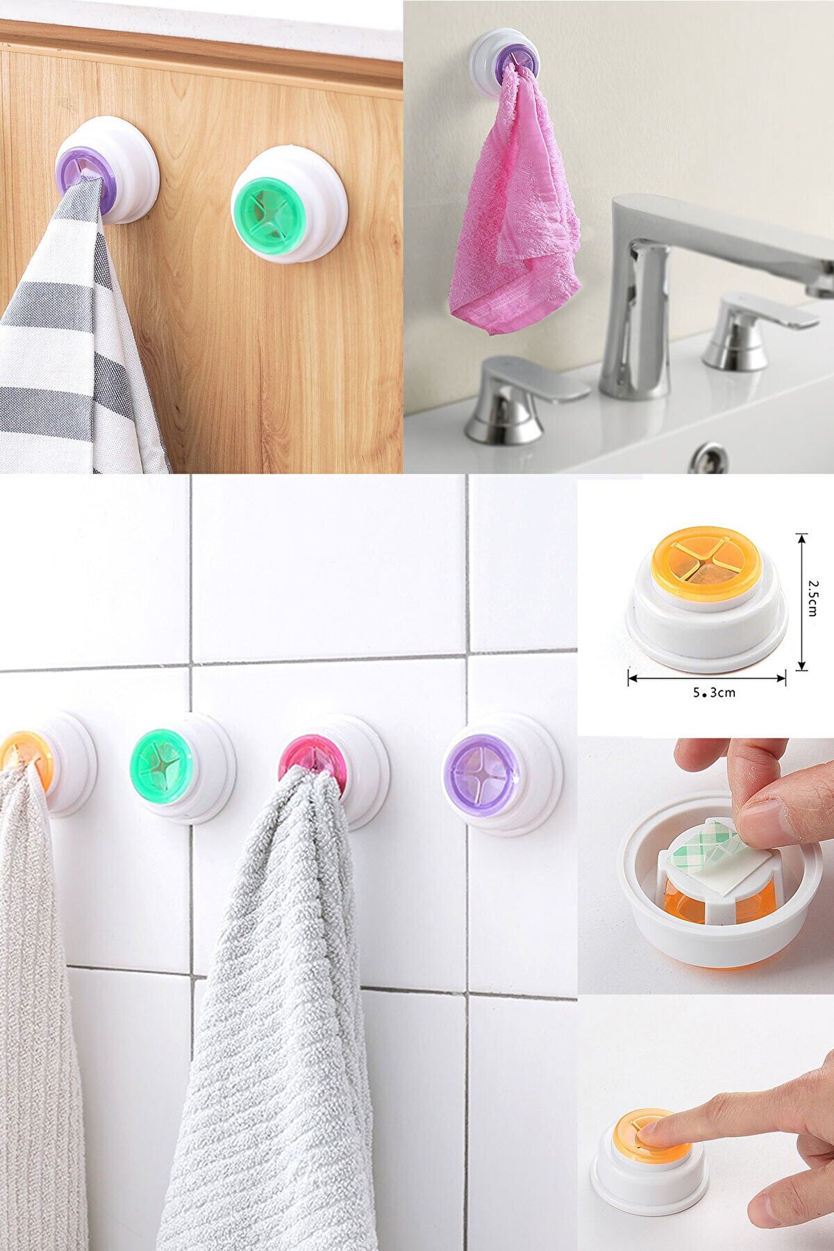 2 Adet Pratik Havlu Tutucu Havlu Askısı Banyo Havlu Askısı Mutfak Havluluğu