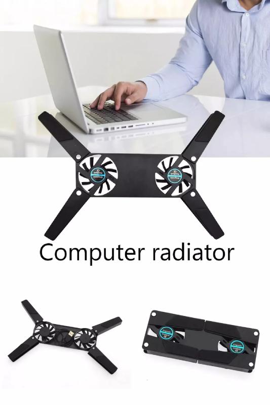 2 Fanlı Katlanabilir Dizüstü Bilgisayar Soğutucusu Laptop Soğutucu Fan