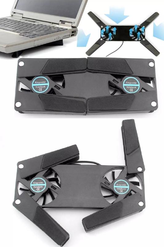 2 Fanlı Katlanabilir Dizüstü Bilgisayar Soğutucusu Laptop Soğutucu Fan