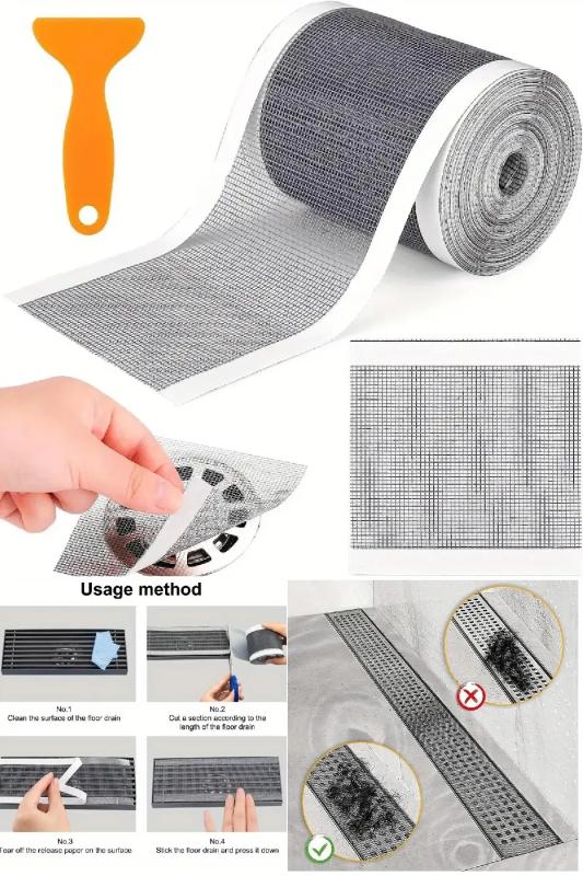2 Metre Rulo Banyo ve Küvet Gider Süzgeci Saç Tutucu Gider Süzgeç