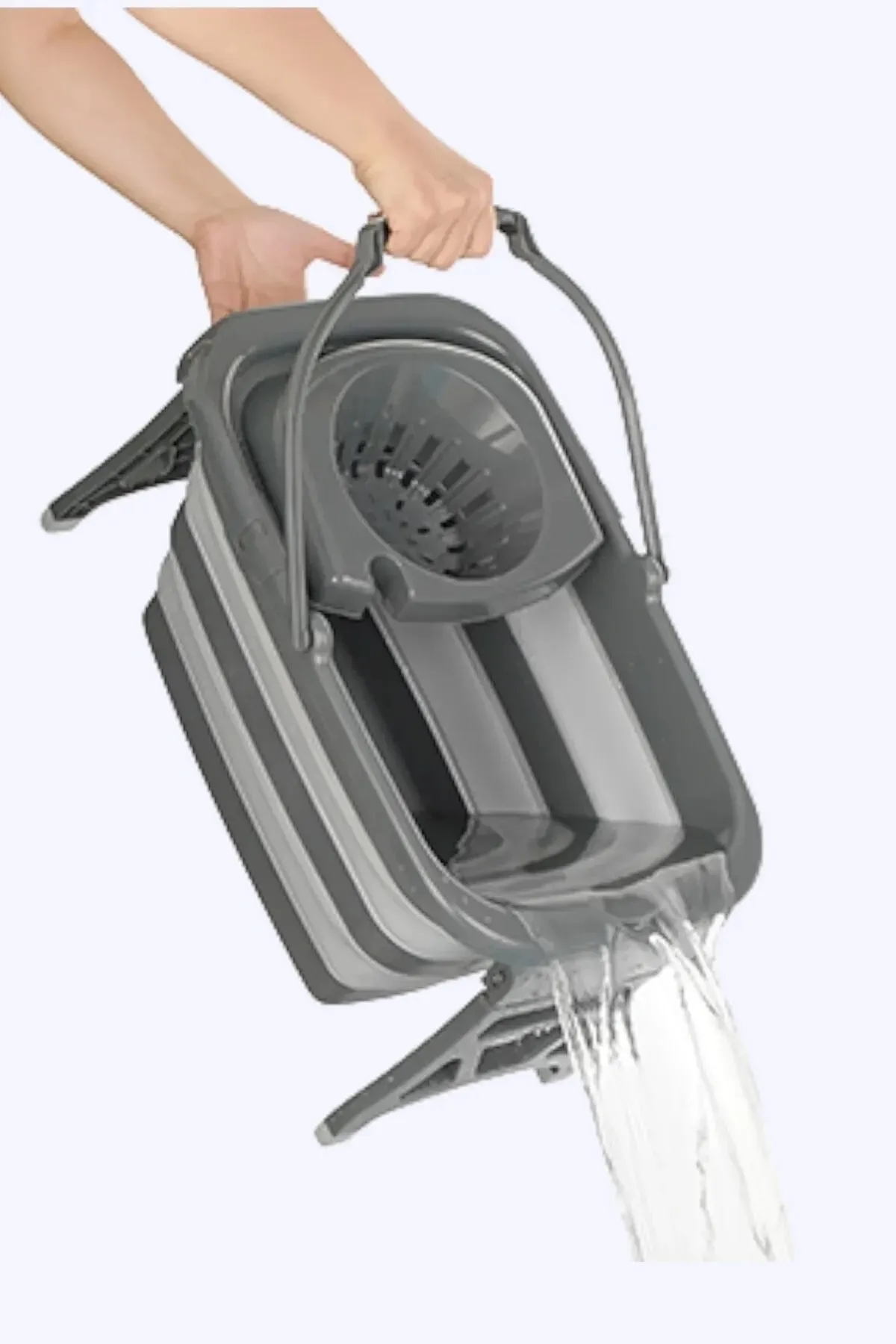 20 Litre Katlanabilir Temizlik Kovası Yer Kaplamayan Akordion Mop Kovası