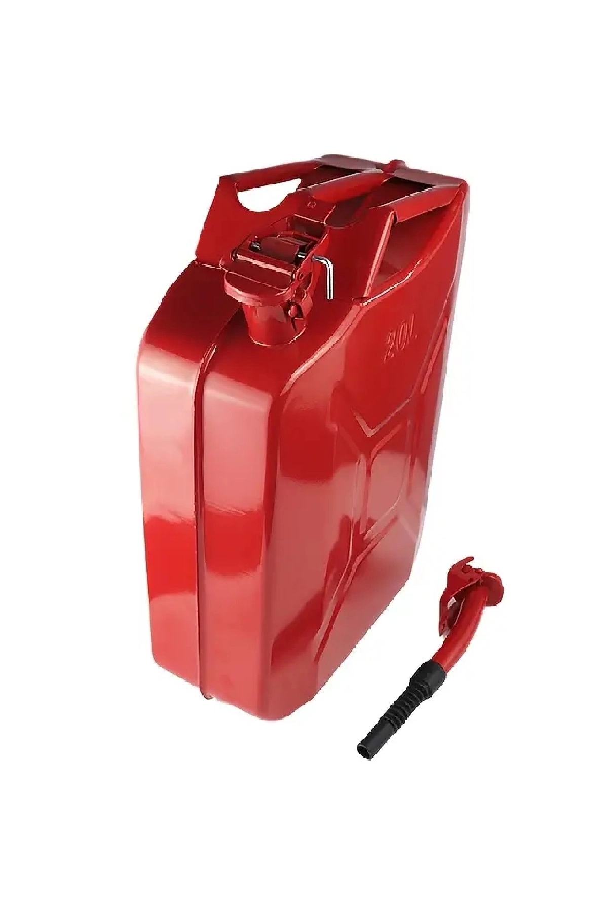 20 Litre Metal Yakıt Bidonu Benzin Bidonu Mazot Bidonu Metal Kırmızı Dolum Aparatlı