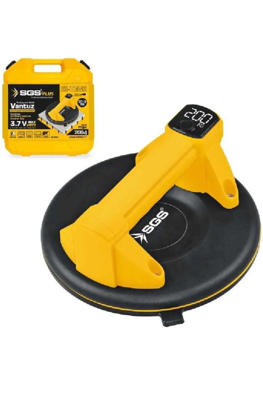 200 KG Akülü Vakumlu Seramik Ahşap Cam Taşıma Vantuzu 3,7 Volt 2 Amper SGS5421