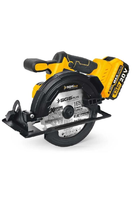 20V Akülü Şarjlı Mdf Ahşap Sunta Kesme Makinesi 165mm 1x4.0 Ah Bataryalı Hızlı Şarj Kömürsüz Motor