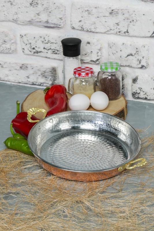 Biterse Bakır Yumurta ve Kuymak Tavası 19 Cm