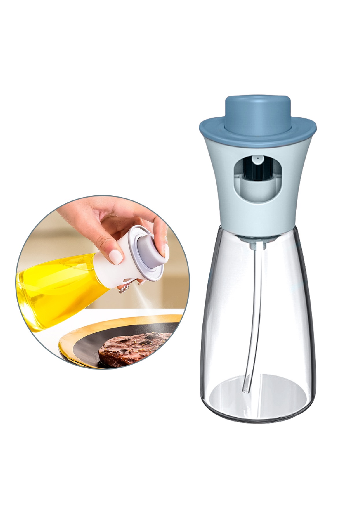 220 ml Çok Amaçlı Spreyli Cam Şişe Sirkelik Yağdanlık 1 Adet