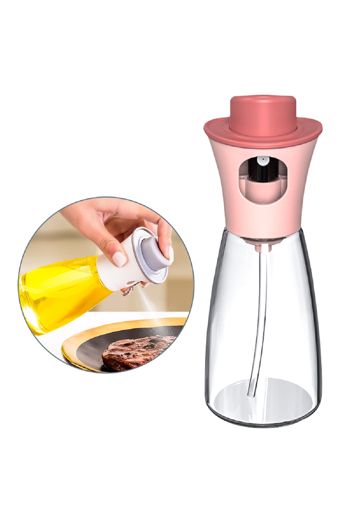 220 ml Çok Amaçlı Spreyli Cam Şişe Sirkelik Yağdanlık 1 Adet