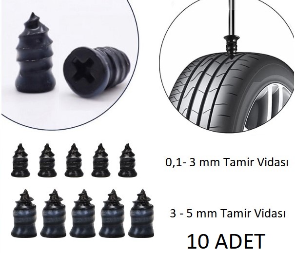 Lastik Tamir Kiti Kauçuk Vida Seti