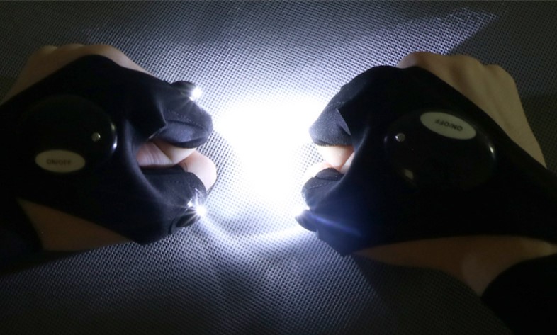 Led Işıklı Çalışma Eldiveni Sağ Sol Çift