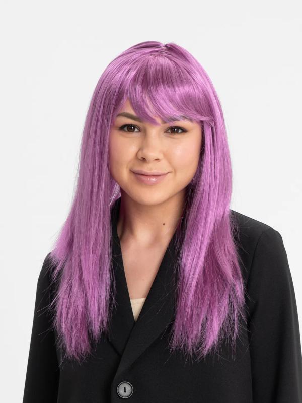 Rose Pembe Düz Kesim Peruk