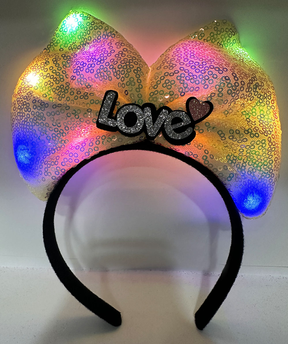 Led Işıklı Love Yazılı Fiyonk Taç