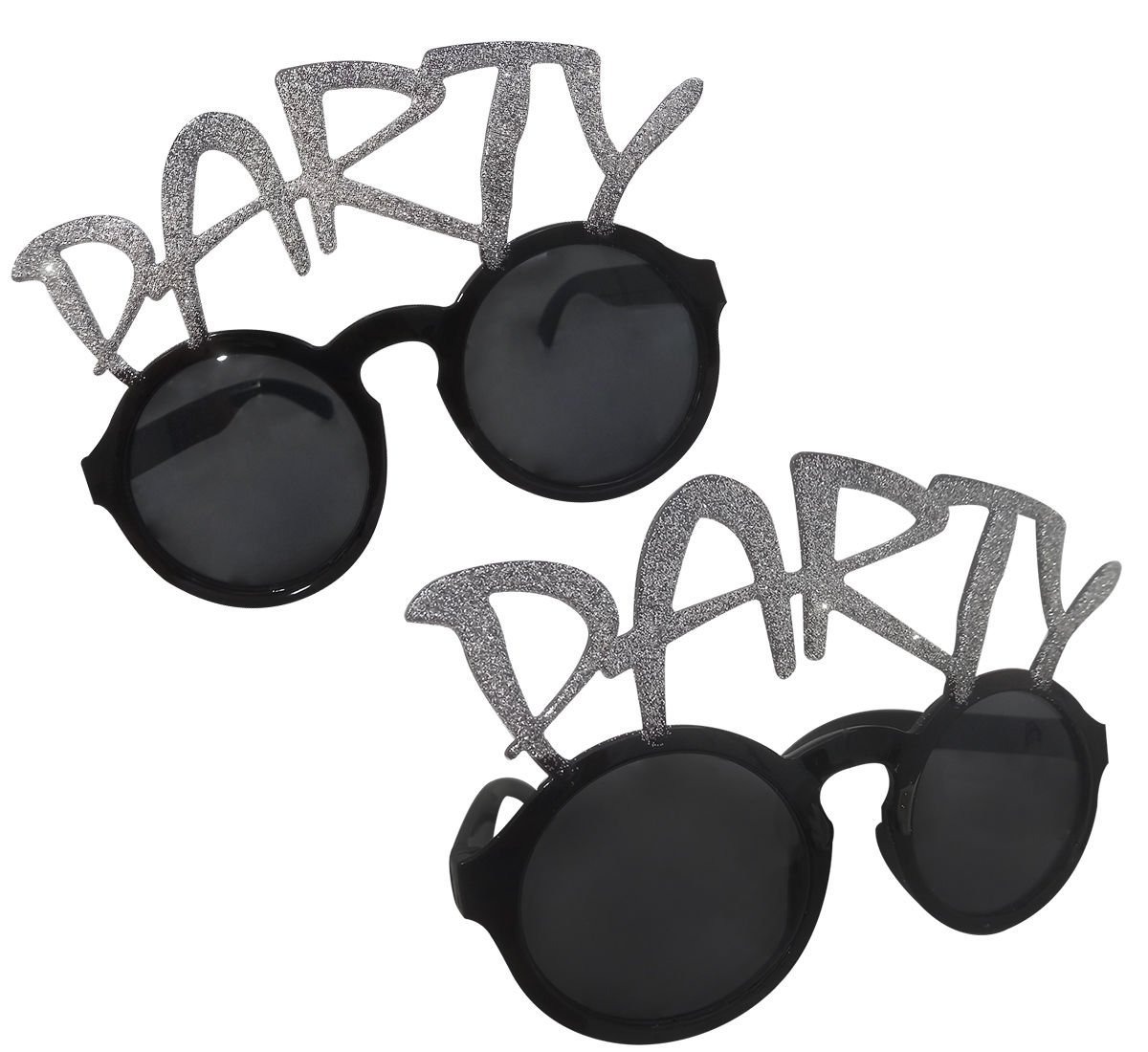 Gümüş Simli Party Yazılı Parti Gözlüğü Show
