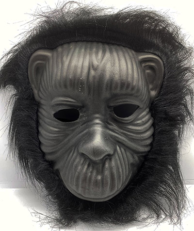 Siyah Eva Goril Maskesi Peluş Tüylü Orangutan Model