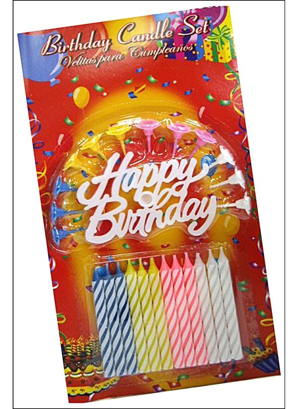 Rengarenk Happy Birthday Doğum Günü Mumları