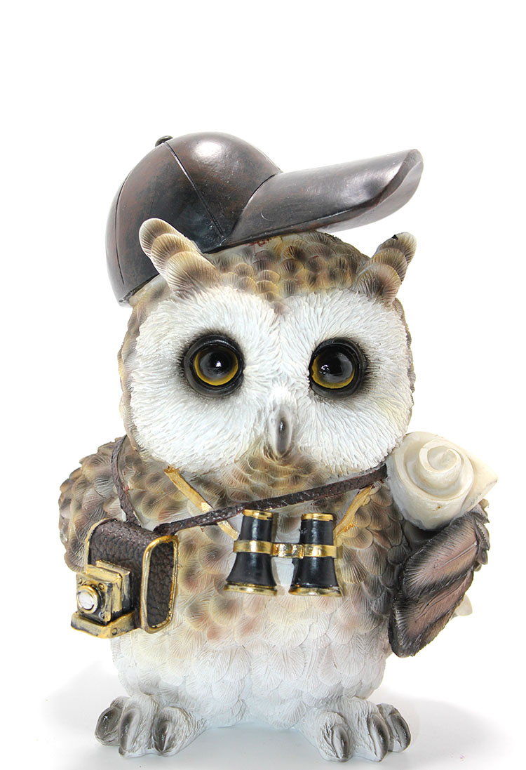 Steampunk Polyester Baykuş Figürü Model 2