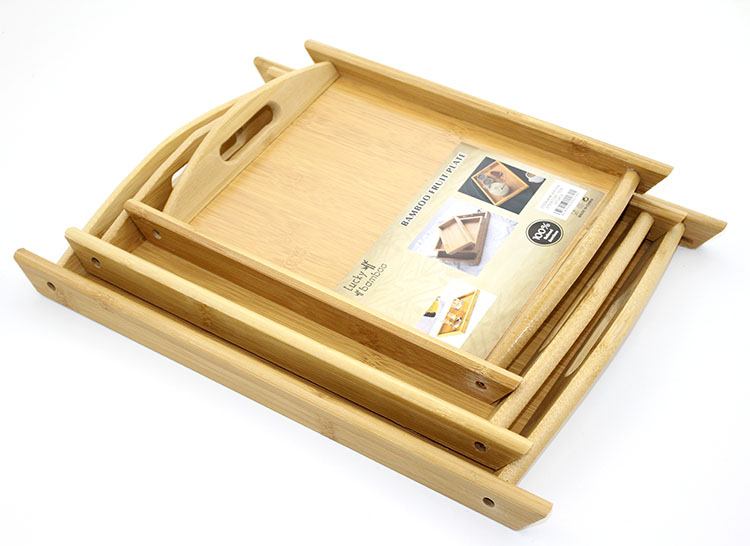 3’lü Bambu Tepsi Model 1