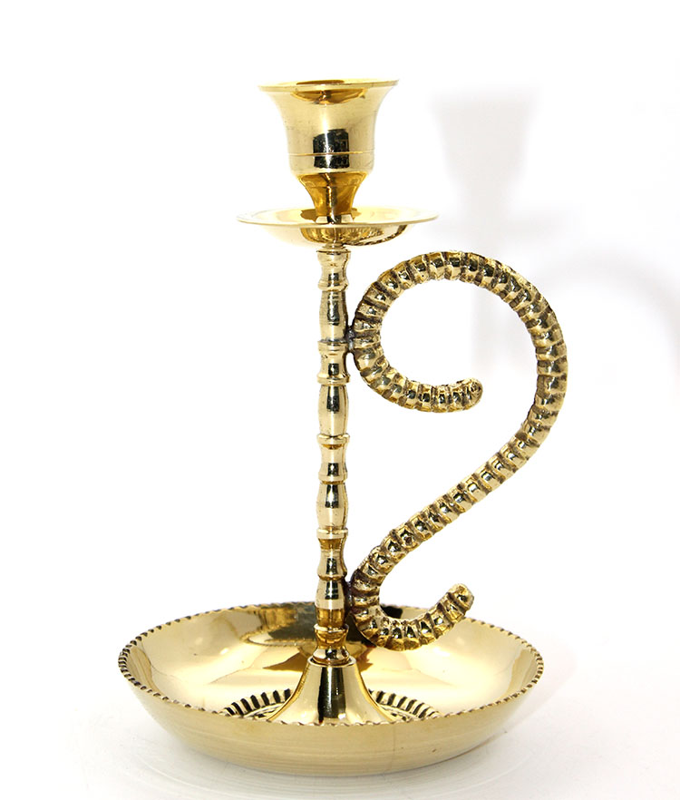 Tekli Pirinç Şamdan Model 1