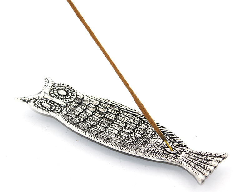 Metal Kayık Baykuş Tasarımı Tütsülük Model 1