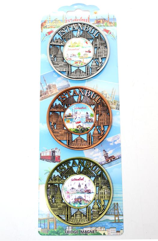 İstanbul Temalı Metal Magnet 3’lü Set Model 2
