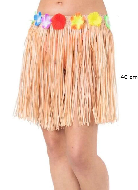 Saman Renk Püsküllü Hawaii Luau Hula Etek