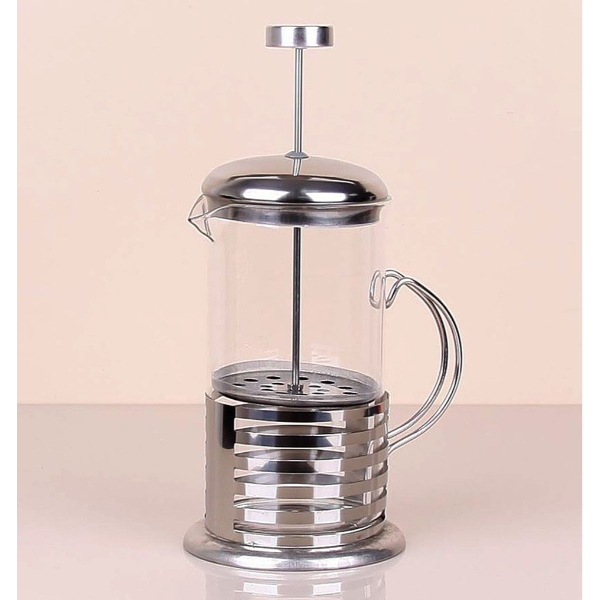 Çelik Kulplu Cam French Press - 350 ml
