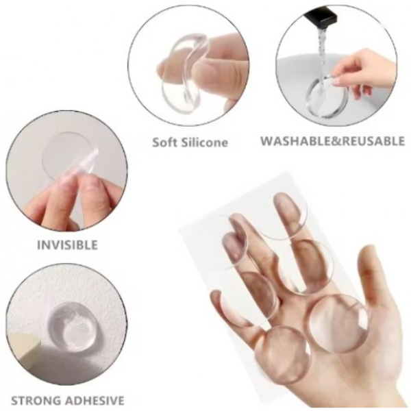 Şeffaf Silikon Mobilya ve Kapı Durdurucu Darbe Pedi 6’lı Set
