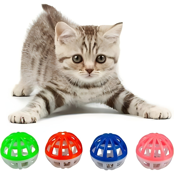 4’lü Çıngıraklı Top Kedi Oyuncağı