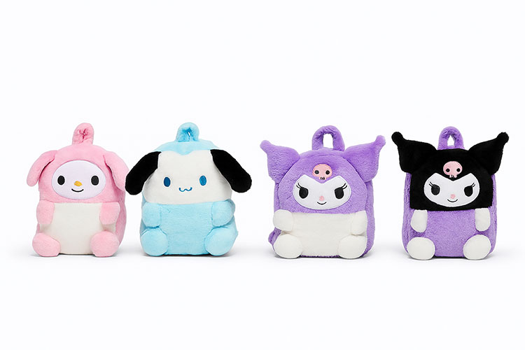 Peluş Kuromi My Melody ve Cinnamoroll Sırt Çantası