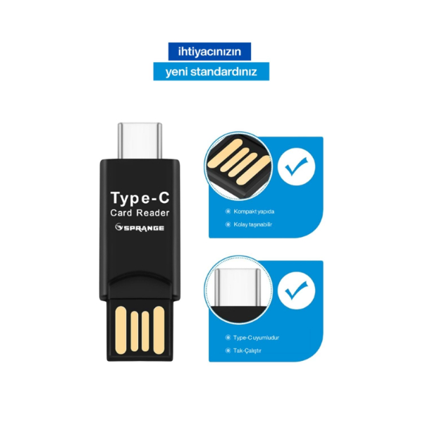 USB To Type-C Kart Okuyucu